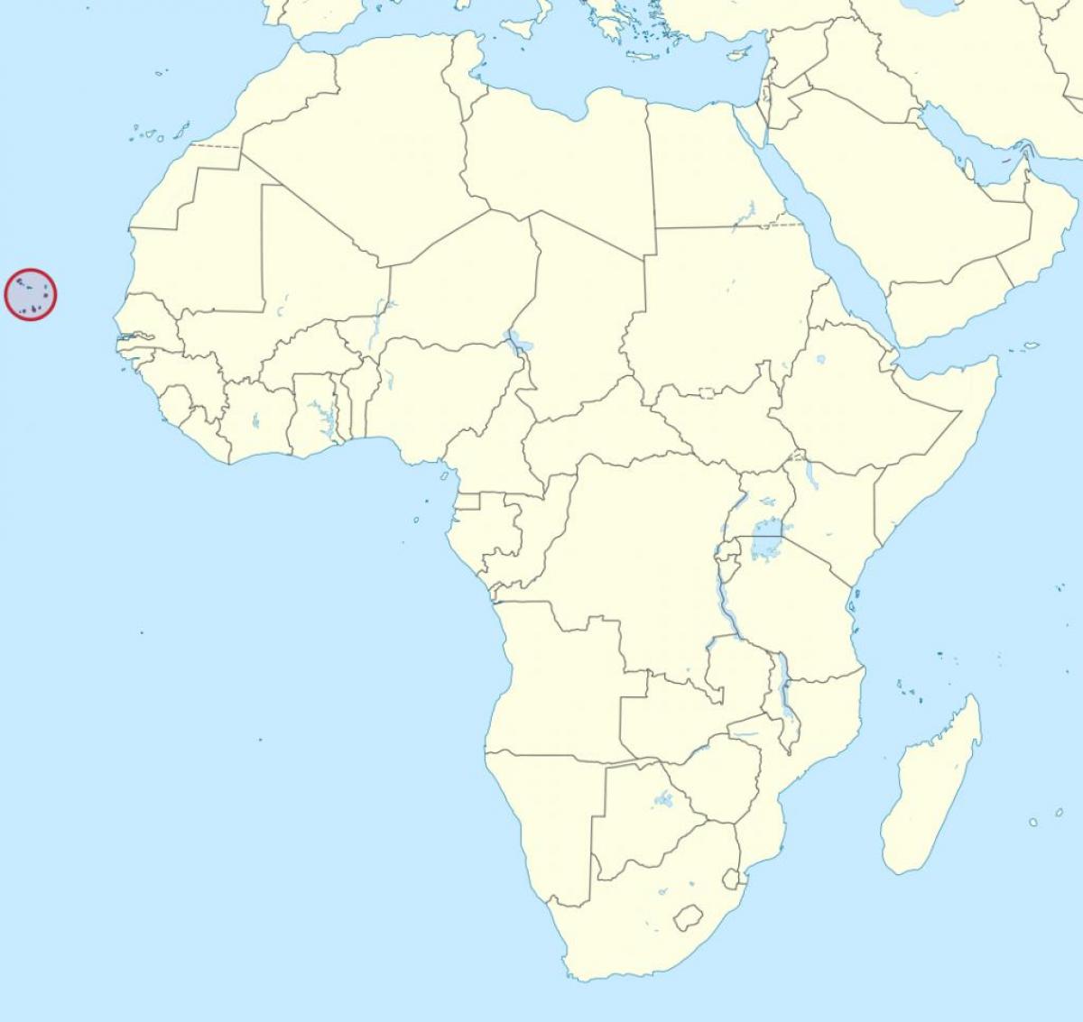 קאבו ורדה אפריקה מפה