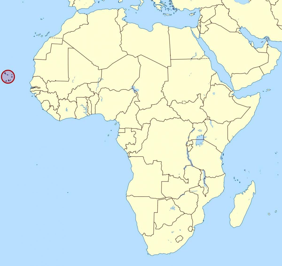 מפה של קייפ ורדה מפת מיקום